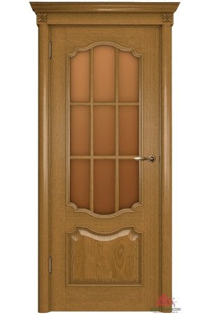 Межкомнатная дверь Престиж каштан ПО (решетка)