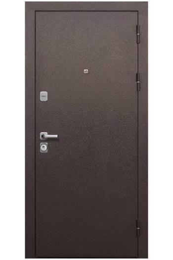 Входная дверь Толстяк Букле шоколад велюр белый софт