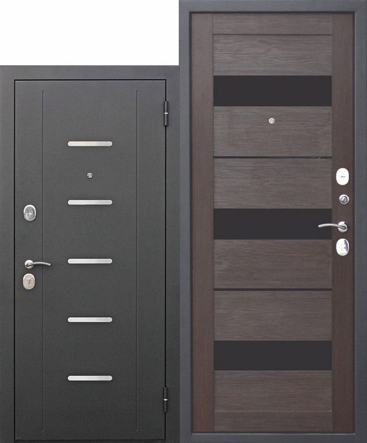 Входная дверь Garda Муар Царга 7,5 Темный кипарис