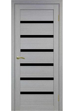 Межкомнатная дверь Турин 507 Дуб серый-LAC черный